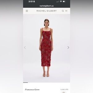 Rachel Gilbert Francesca Midi Flower Gown AUS 4/US 10